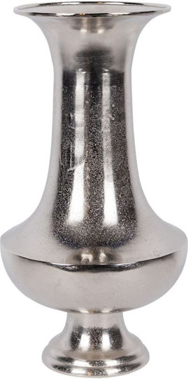 Decorative Vase Metallic Silver Φ24xH47.5cm