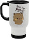Koupakoupa She's My Bubu Stainless Steel Thermos Bottle 450ml White with Handle and Straw