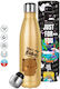 Koupakoupa She's My Bubu Stainless Steel Thermos Bottle 500ml Glitter Gold with Straw