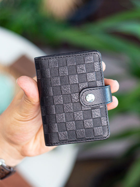 Leather Men's Card Wallet Black