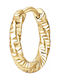 Luca Barra Single Gold Plated Steel Hoop Earring