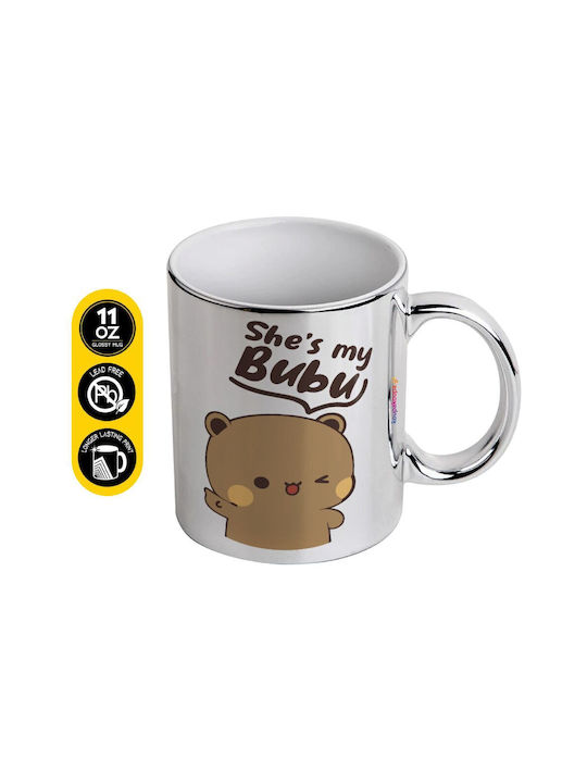 Koupakoupa She's My Bubu Ceramic Mug Silver 330ml