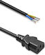 Qoltec Iec C13 Power Cable Stripped Soldered Pure Copper Cu 3x0.75 Mm² 0.5 M