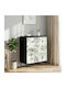 Gotha Sideboard Holz mit Schubladen Grüne Druck Holz 66x36.5x76cm