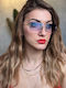 SeeVision Unisex Sonnenbrillen mit Silber Metallrahmen 50106-BLUEPINK