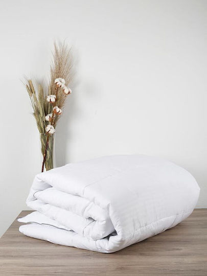 Sunshine Σετ Πάπλωμα Μονό με Γέμιση Microfiber 160x220εκ. Micro Λευκό