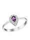 Ioannis Kosmima Women's Ring with Zircon in 9K White Gold