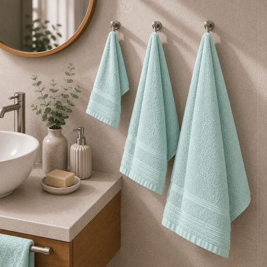 Astron Italy Set of Towels 3 pcs Mint Color Weight 600gsm Astron Italy Set of Towels 3 pcs Mint Color Weight 600gsm