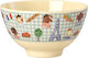 Rice Children's Food Bowl Made of Blue Melamine