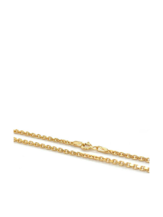 Drandakis Women's Silver Gold Plated Neck Chain Length 45cm