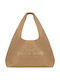 Leather Women's Shoulder Bag Beige