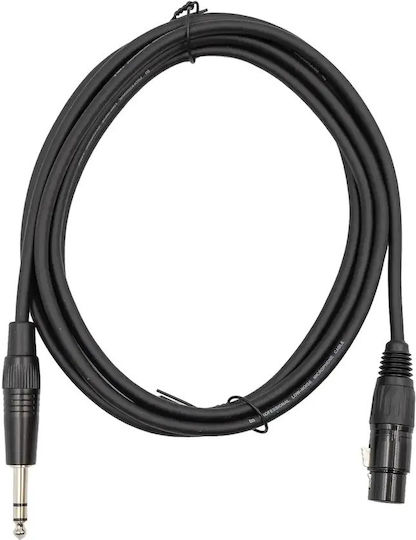Tune Cable XLR female - 6.3mm male Μαύρο 3m P62TU042