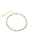 Silver And More Gold Plated Stainless Steel Anklet Chain 21cm