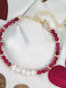 Natya Friendship Bracelet Made Agate Crystals Natural Pearls