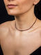 Colier Choker Ania Din Spinel Negru Granat Pietre Semiprețioase Închizătoare Argint 925