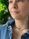 Colier Choker Elina Din Argint 925 Placat Cu Aur Cu Mărgele Miyuki Verzi Și Malachit Natural
