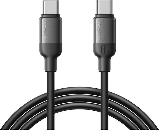 Joyroom Кабел USB-C мъжки - USB-C 60W Черен 1.2m S-A62 Lively