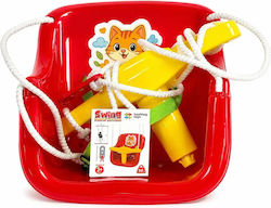 Hashtag Toys Κούνια Κρεμαστή Πλαστική για 3+ Ετών Κόκκινη