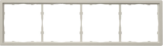 Switch Frame Quadruple For Horizontal Or Vertical Placement Light Grey Lineme Gena 50-00624-32