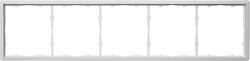 Switch Frame Fivefold For Horizontal Or Vertical Placement White Matt Lineme Gena 50-00625-31