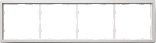 Switch Frame Quadruple For Horizontal Or Vertical Placement White Matte Lineme Gena 50-00624-31