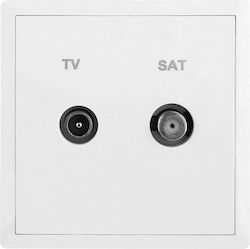 TV-Sat Aerial Socket 10db White Matte Lineme Gena 50-00634-31