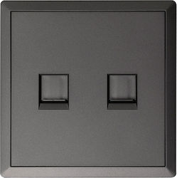 Netzwerksteckdose Telefon & Data Rj45 Cat6 Anthrazit Matt Lineme Gena 50-00620-19 Netzwerksteckdose Telefon & Data Rj45 Cat6 Anthrazit Matt Lineme Gena 50-00620-19