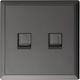 Telephone & Data Socket RJ45 Cat6 Anthracite Matte Lineme Gena 50-00620-19