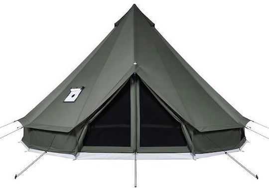 Vivatechnix Cort Camping Tip Teepee De Depozitare Verde 4 Anotimpuri 300x300x200cm