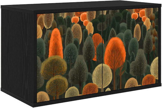 TV Stand Zaandam Black Oak 69x33x40cm