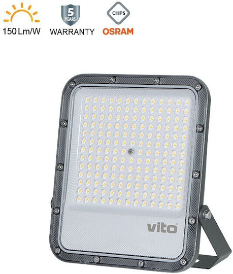 Vito Waterproof LED Flood Light 100W Natural White 4000K IP66