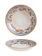 Bonna Floral Deep Porcelain White Plate 23cm 6 Pieces