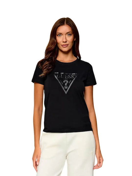 Guess T-Shirt Μαύρο