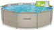 Virtufit Round PVC Swimming Pool with Metallic Frame Beige