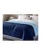 Domus Flow Paturi & Cuverturi Pat Superdublu Microfibra Albastru/Cerulean 220x240cm