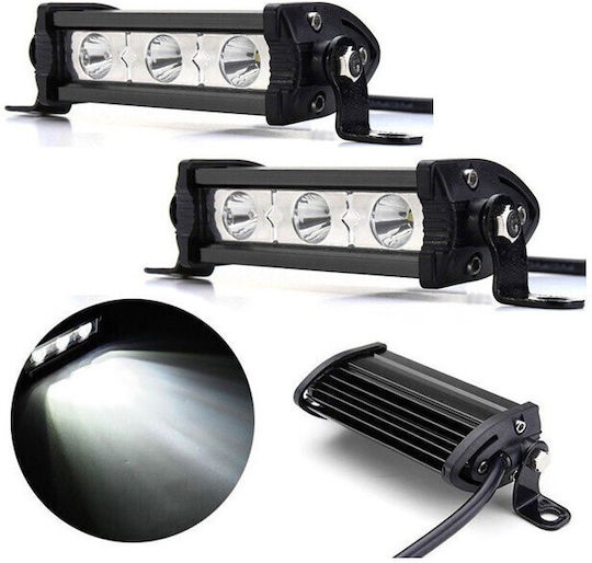 Фарове за автомобили във форма на Бар LED 12 / 24V 9W 4cm с Бяло Осветление 2бр