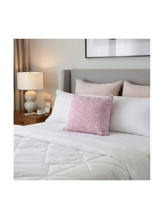 Oxygen Dekorativer Kissenbezug Soft Soft Rosa Blumen 45x45cm