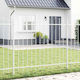 vidaXL Metallic Fence Panel in White Colour 1.7...
