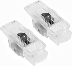 Set 2 Embleme LED pentru ușa mașinii dedicate mărcii auto Peugeot