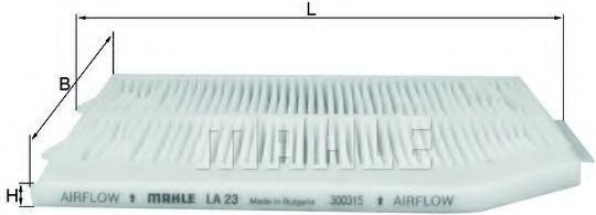 Cabin Air Filter Mahle Original La 23