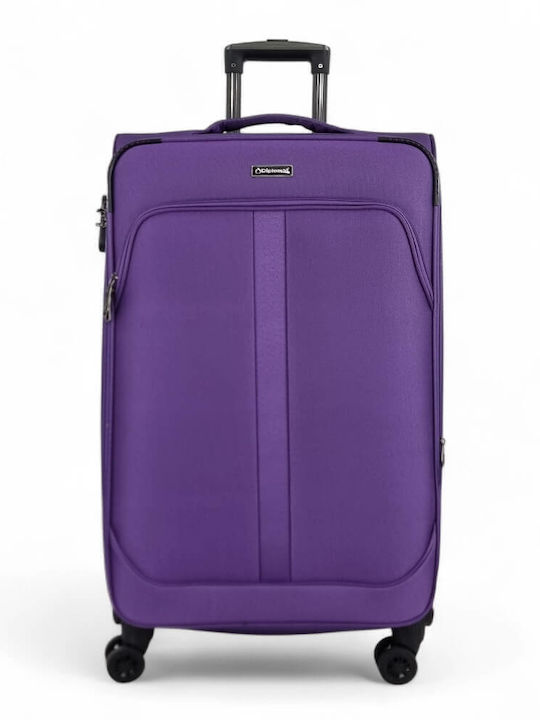 Diplomat Valiză Mare de Călătorie Violet cu 4 Roți Înălțime 78 cm