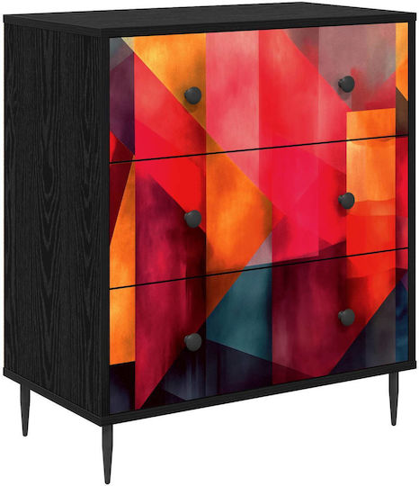 Chest of Drawers Wooden Heesch Multicolour Design 66x36.5x76cm
