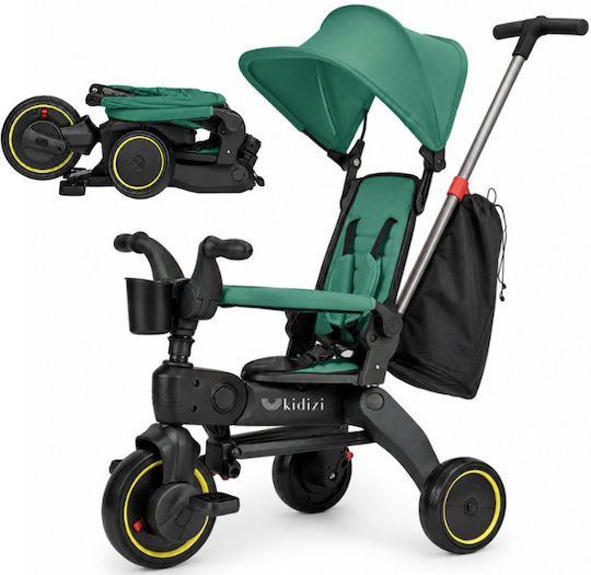 Kidizi Tricicletă Pliabilă și Convertibilă pentru Copii de 1.5+ Ani Verde