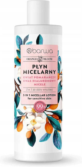 Barwa Orange Bloom Micellar Water Facial Cleansers for Face Eyes and Lips Oil Control and Soothing Action 400ml