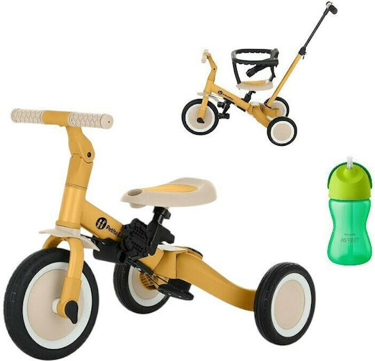 Petite & Mars Turbo Tricicletă Convertibilă cu Mâner pentru Părinți 5 în 1 pentru 12 Luni Galben 613814+SCF798/01