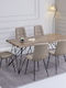 Esszimmermöbel-Set mit 6 Stücken 180x90cm