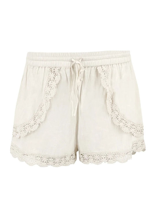 Ibz Mode Pantaloni scurți pentru femei Ecru
