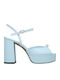 Leather Light Blue Sandals Hilary