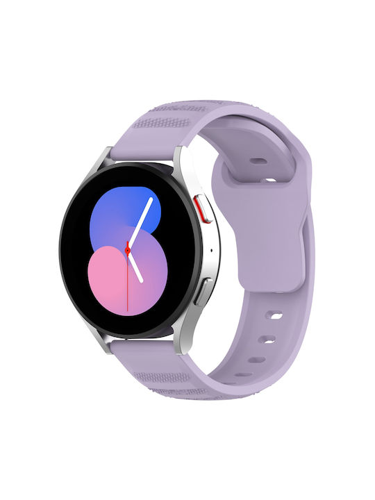 Silicone Strap Purple (Galaxy Watch4/5/6/7/FE/4 Classic/6 Classic/5 ProApple Watch 38/40/41/42mmVivomove HRHuawei Watch GT2 / GT3 (42mm) / GT3 Pro (43mm)Honor GS ProAmazfit GTS 3Realme Watch 2Haylou RS4 LS12)