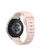 Pink Silicone Strap (Galaxy Watch4/5/6/7/FE/4 Classic/6 Classic/5 ProApple Watch 38/40/41/42mmVivomove HRHuawei Watch GT2 / GT3 (42mm) / GT3 Pro (43mm)Honor GS ProAmazfit GTS 3Realme Watch 2Haylou RS4 LS12)